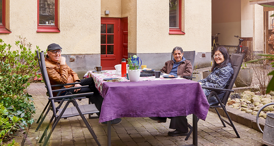 Bild Brf Alvhem i Göteborg med bl a ledamot Lisbeth Lindahl. Foto: Jonas Lundberg