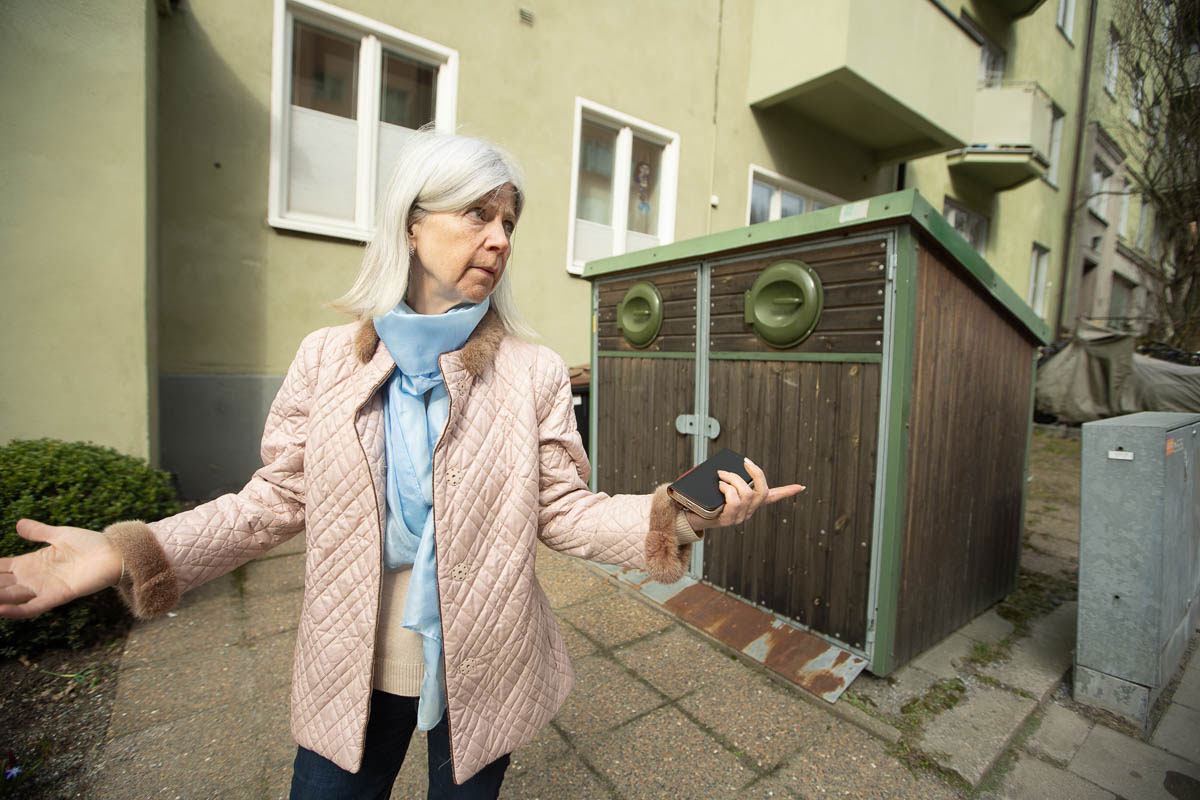 Mimmi Scharf är ordförande i Bostadsrättsföreningen Pontonjären 6 på Kungsholmen i Stockholm. Foto: Magnus Glans