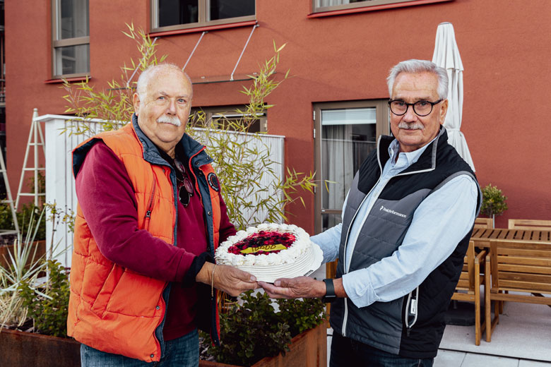 Kenneth Nilsson är ordförande i vår 10 000:de förening Brf Hamnparken i Oskarshamn och Peder Joelsson kassör. Foto: Johan Gustavsson